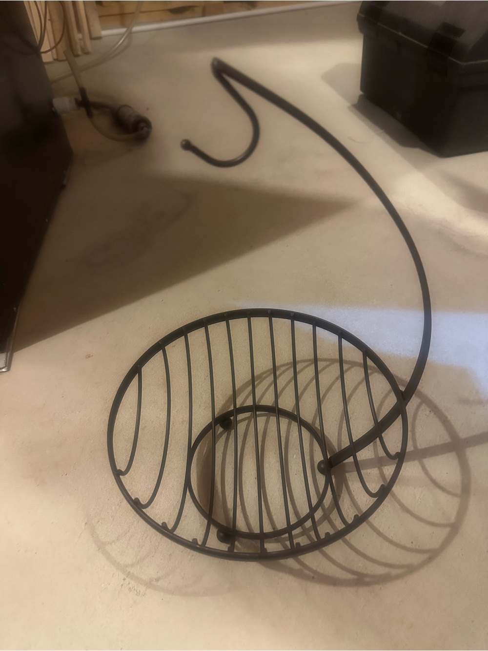 Round Metal Hanging Fruit Basket - Table Top Fruit Basket for Counter